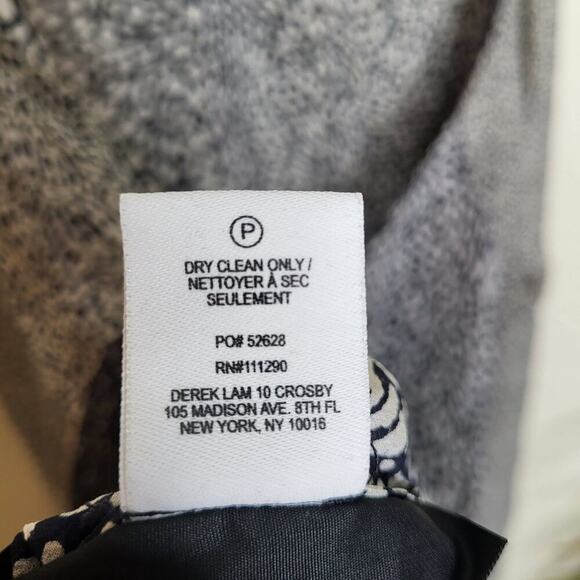 Derek Lam 10 Crosby Long Sleeve Cold-Shoulder Halter-Tie Printer Blouse - Picture 2 of 12